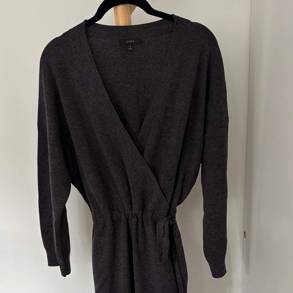 J. Crew Charcoal Wrap Cardigan